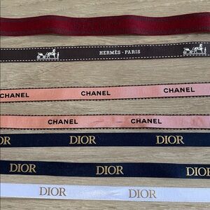 Authentic Designer Ribbon Set~DIOR HERMES CHANEL GUCCI